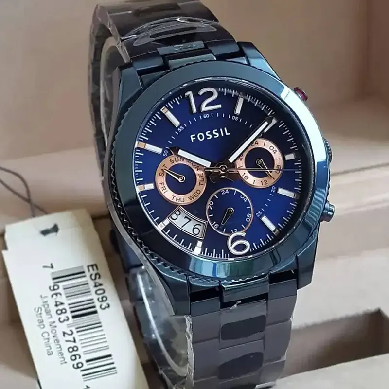 Fossil Perfect Boyfriend Blue MOP Dial Ladies Watch- ES4093